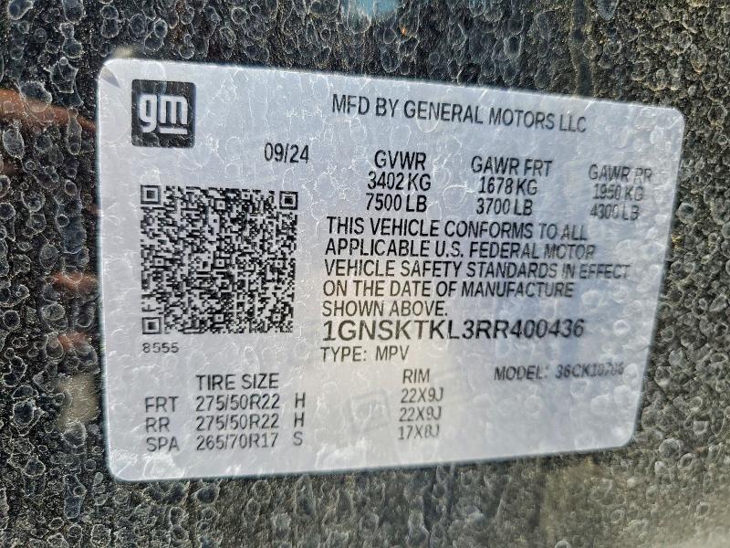 Aukcja sprzedaży 2024 Chevrolet Tahoe, vin: 1GNSKTKL3RR400436, numer aukcji: 67865206