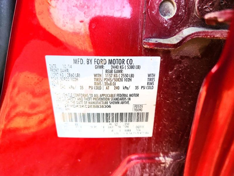 Продажа на аукционе авто 2014 Ford Edge, vin: 2FMDK3KC2EBB38306, номер лота: 71001856