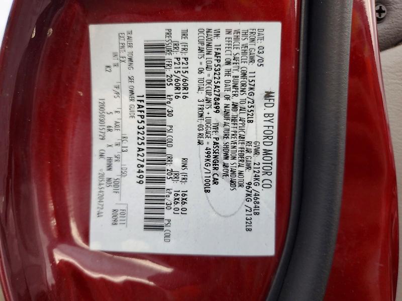 Aukcja sprzedaży 2005 Ford Taurus, vin: 1FAFP53225A278499, numer aukcji: 69529486