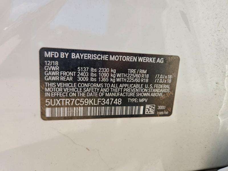 Продажа на аукционе авто 2019 Bmw X3, vin: 5UXTR7C59KLF34748, номер лота: 68502986