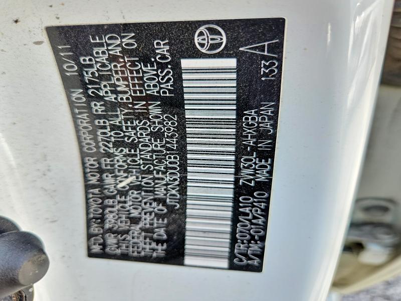 2011 Toyota Prius მანქანა იყიდება აუქციონზე, vin: JTDKN3DU0B1443982, აუქციონის ნომერი: 67621436