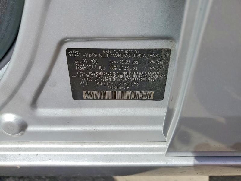 Aukcja sprzedaży 2010 Hyundai Sonata, vin: 5NPET4AC7AH601553, numer aukcji: 70241636