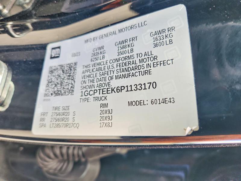 69186056 :رقم المزاد ، 1GCPTEEK6P1133170         vin ، 2023 Chevrolet Colorado مزاد بيع