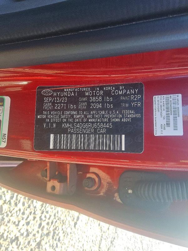 2024 Hyundai Elantra მანქანა იყიდება აუქციონზე, vin: KMHLS4DG6RU658445, აუქციონის ნომერი: 61039896