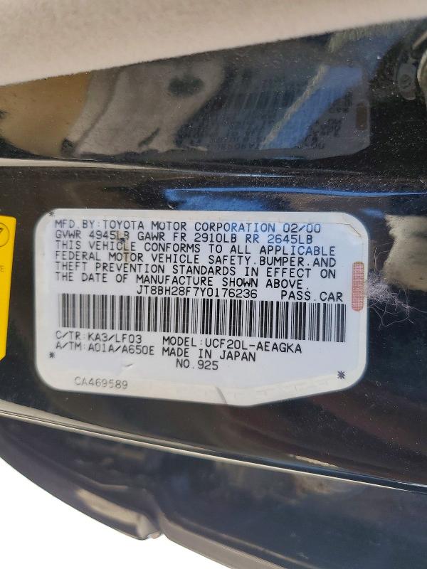 Продажа на аукционе авто 2000 Lexus Ls, vin: JT8BH28F7Y0176236, номер лота: 67406556