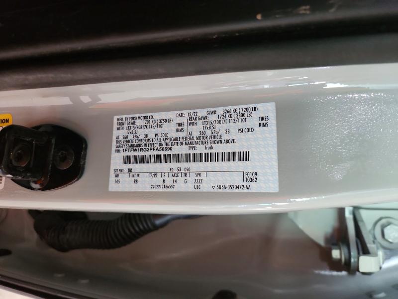 Продажа на аукционе авто 2023 Ford F150, vin: 1FTFW1RG2PFA56690, номер лота: 70680126