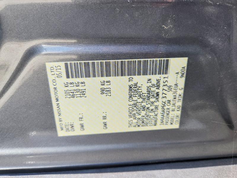 Продаж на аукціоні авто 2016 Nissan Maxima, vin: 1N4AA6AP6GC377351, номер лоту: 67909116