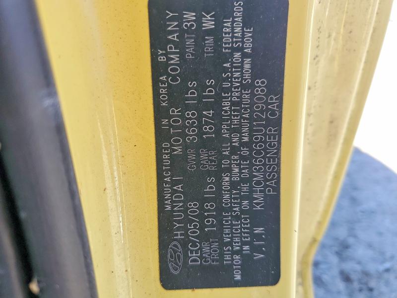 68008396 :رقم المزاد ، KMHCM36C69U129088 vin ، 2009 Hyundai Accent مزاد بيع