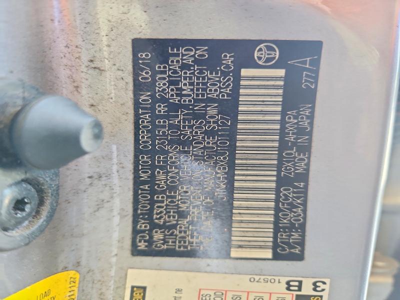 Aukcja sprzedaży 2018 Toyota C-hr, vin: JTNKHMBX8J1011127, numer aukcji: 69357896