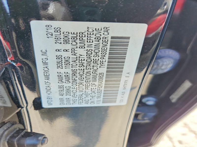 Aukcja sprzedaży 2019 Acura Tlx, vin: 19UUB2F62KA009526, numer aukcji: 68820636