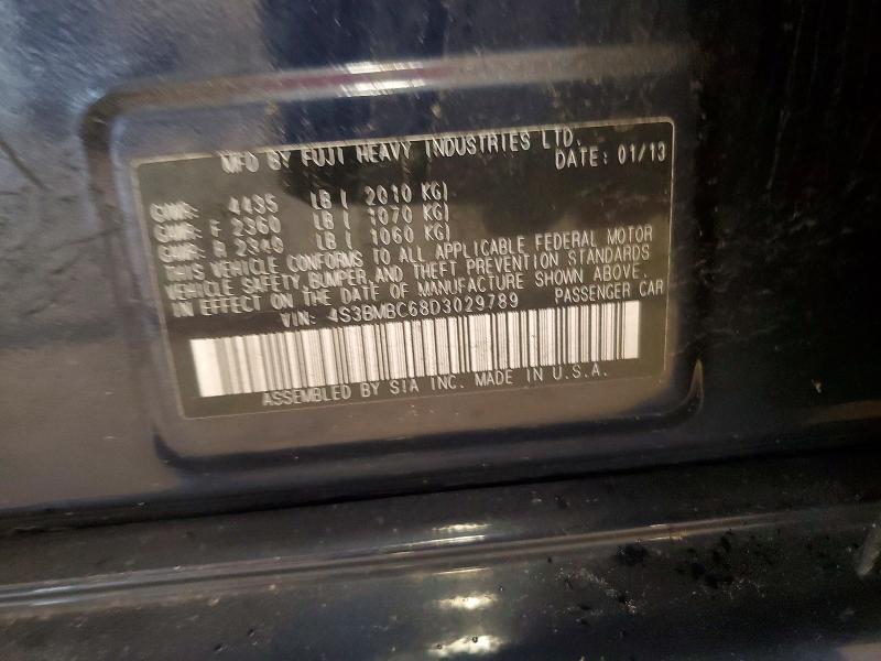 67339376 :رقم المزاد ، 4S3BMBC68D3029789 vin ، 2013 Subaru Legacy مزاد بيع