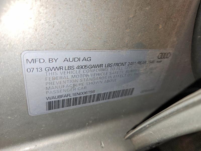 67816036 :رقم المزاد ، WAUBFAFL1EN006198 vin ، 2014 Audi A4 مزاد بيع