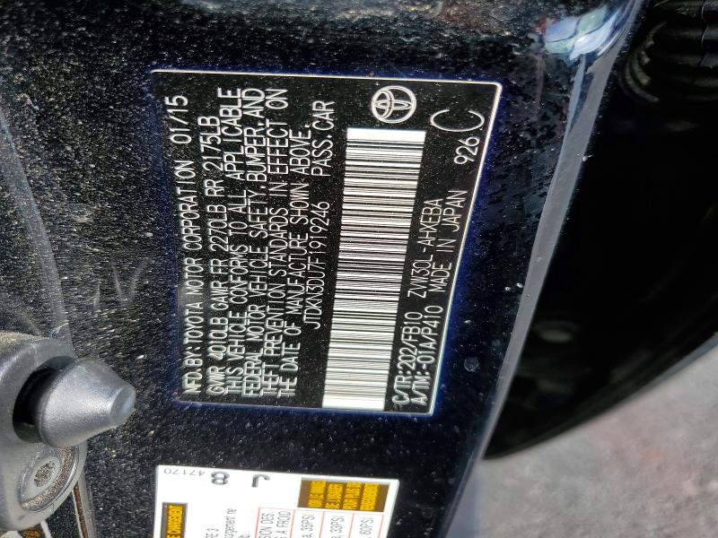 Aukcja sprzedaży 2015 Toyota Prius, vin: JTDKN3DU7F1919246, numer aukcji: 68868786