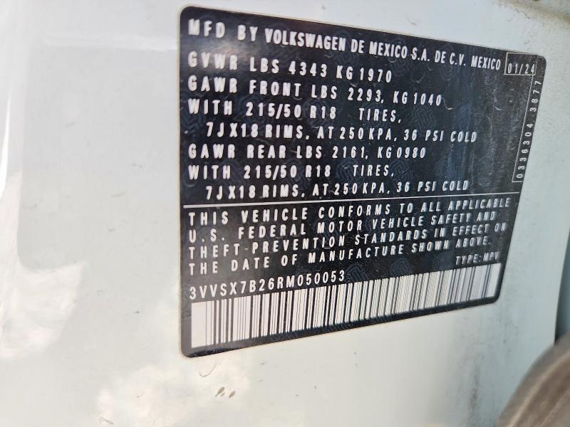 Продаж на аукціоні авто 2024 Volkswagen Taos, vin: 3VVSX7B26RM050053, номер лоту: 67605486