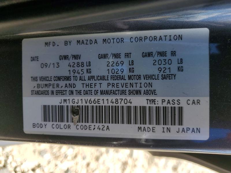 Продаж на аукціоні авто 2014 Mazda 6, vin: JM1GJ1V66E1148704, номер лоту: 64810796