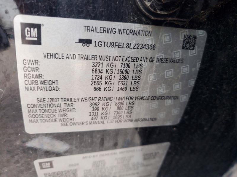 Продаж на аукціоні авто 2020 Gmc Sierra, vin: 1GTU9FEL8LZ234366, номер лоту: 69671286