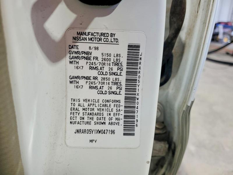Продаж на аукціоні авто 1999 Infiniti Qx4, vin: JNRAR05Y1XW047196, номер лоту: 70180276