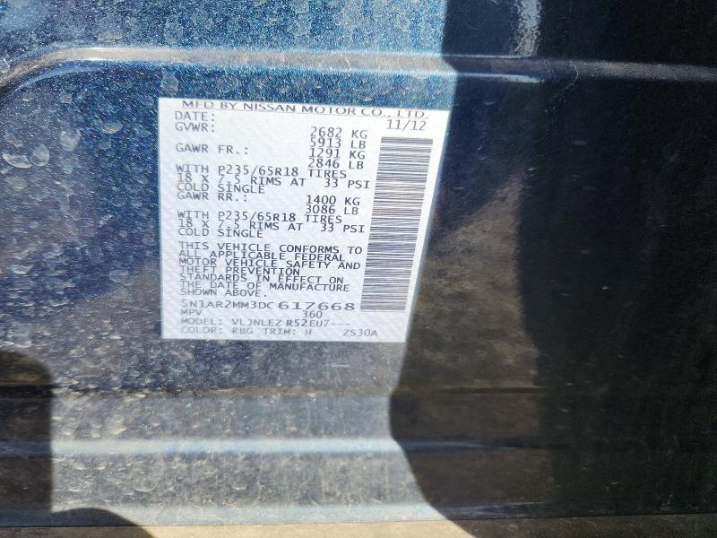 Auction sale of the 2013 Nissan Pathfinder, vin: 5N1AR2MM3DC617668        , lot number: 69206826