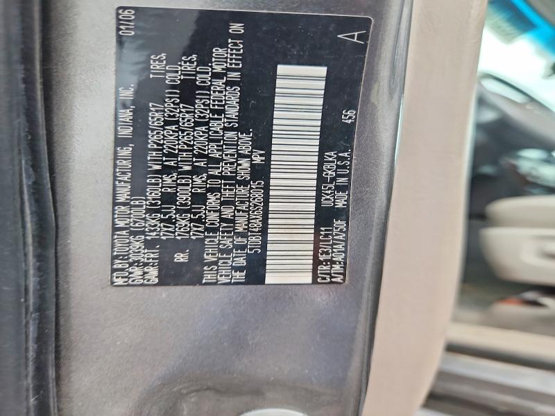 69997006 :رقم المزاد ، 5TDBT48AX6S268015 vin ، 2006 Toyota Sequoia مزاد بيع