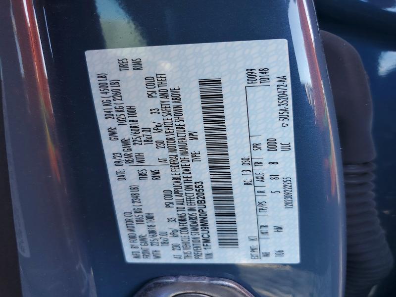 Продажа на аукционе авто 2023 Ford Escape, vin: 1FMCU9MN0PUB20553, номер лота: 68609166