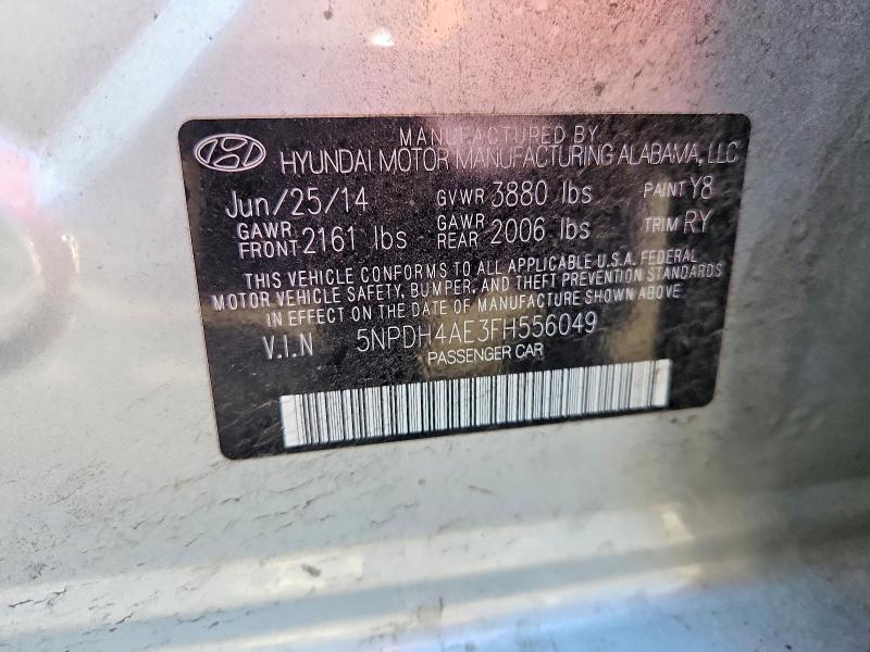 Aukcja sprzedaży 2015 Hyundai Elantra, vin: 5NPDH4AE3FH556049, numer aukcji: 69447686