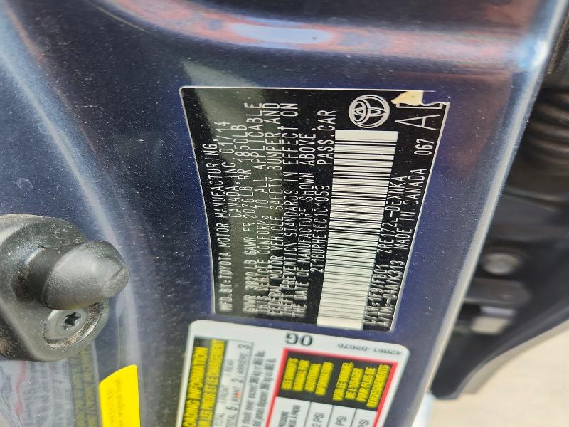69699986 :رقم المزاد ، 2T1BURHE1EC101059 vin ، 2014 Toyota Corolla مزاد بيع