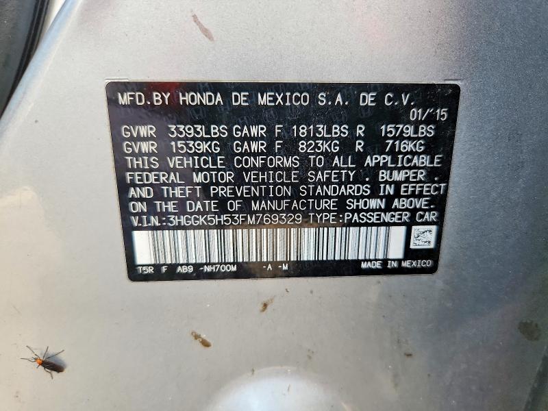 Aukcja sprzedaży 2015 Honda Fit, vin: 3HGGK5H53FM769329, numer aukcji: 67337596