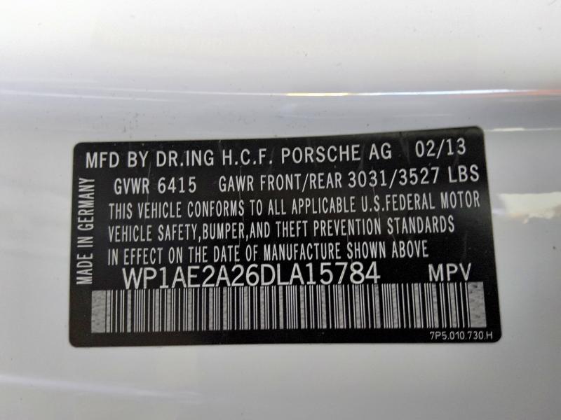 Aukcja sprzedaży 2013 Porsche Cayenne, vin: WP1AE2A26DLA15784, numer aukcji: 68591666