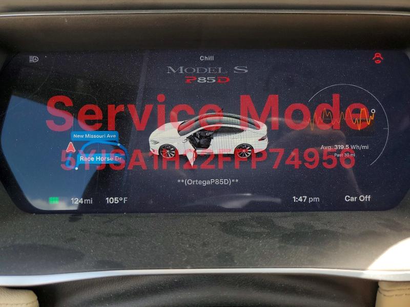 Продажа на аукционе авто 2015 Tesla Model S, vin: 5YJSA1H22FFP74956, номер лота: 67170276