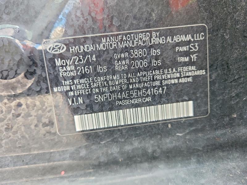 Продаж на аукціоні авто 2014 Hyundai Elantra, vin: 5NPDH4AE5EH541647, номер лоту: 69628876