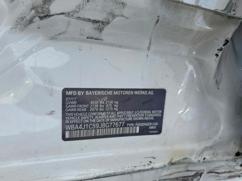 Aukcja sprzedaży 2018 Bmw 430i, vin: WBA4J1C59JBG77677, numer aukcji: 70700476