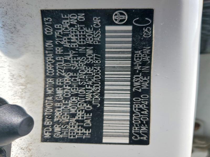 Продажа на аукционе авто 2013 Toyota Prius, vin: JTDKN3DU7D0341877, номер лота: 68801046