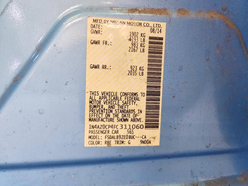 Aukcja sprzedaży 2015 Nissan Leaf, vin: 1N4AZ0CP4FC311060, numer aukcji: 70248916