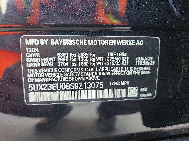 69705566 :رقم المزاد ، 5UX23EU08S9Z13075 vin ، 2025 Bmw X5 مزاد بيع
