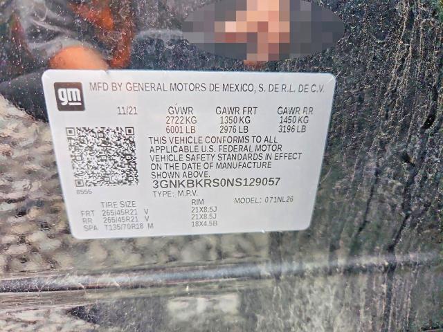 Aukcja sprzedaży 2022 Chevrolet Blazer, vin: 3GNKBKRS0NS129057, numer aukcji: 69738196