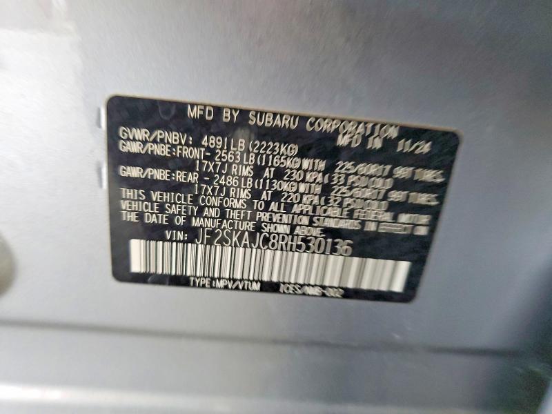 Продажа на аукционе авто 2024 Subaru Forester, vin: JF2SKAJC8RH530136, номер лота: 67111246
