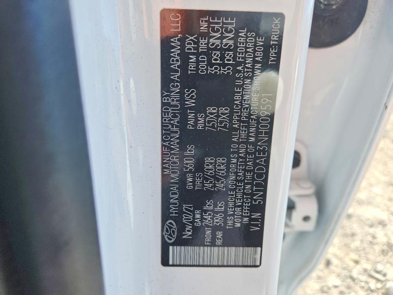 67029866 :رقم المزاد ، 5NTJCDAE3NH009591 vin ، 2022 Hyundai Santa Cruz مزاد بيع