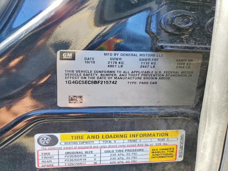 Продажа на аукционе авто 2011 Buick Lacrosse, vin: 1G4GC5EC8BF215742, номер лота: 70161696