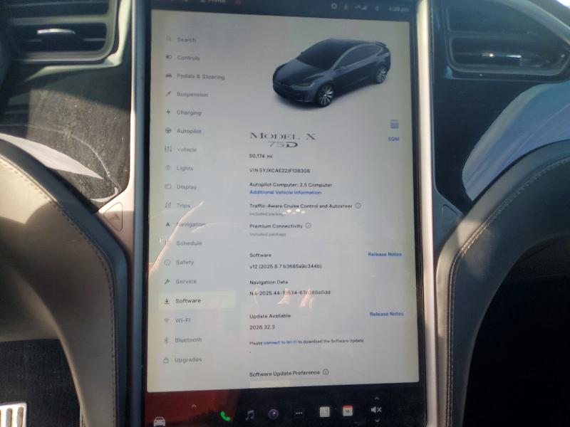 69343946 :رقم المزاد ، 5YJXCAE22JF138308 vin ، 2018 Tesla Model X مزاد بيع