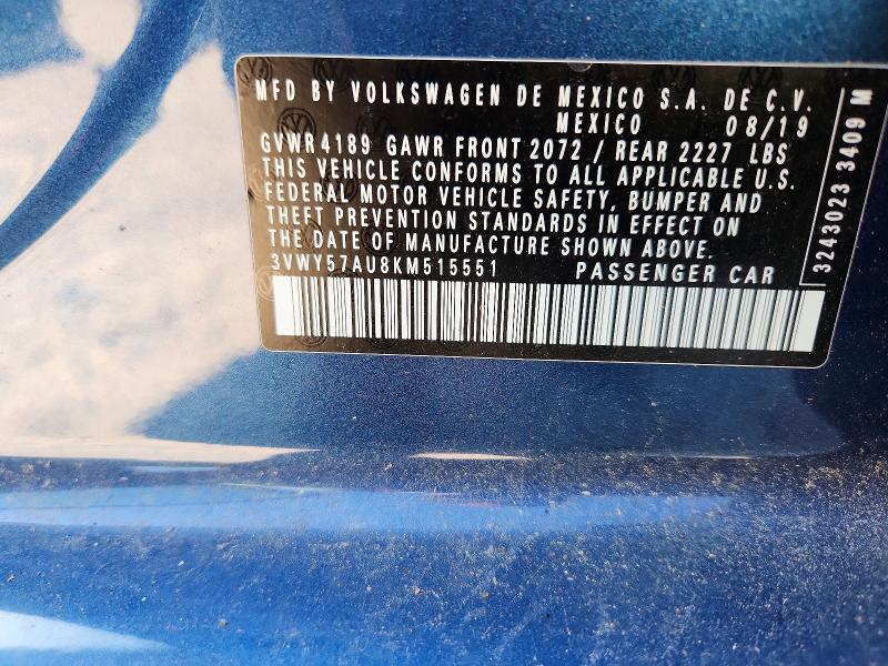 Продаж на аукціоні авто 2019 Volkswagen Golf Sportwagen, vin: 3VWY57AU8KM515551, номер лоту: 69211546
