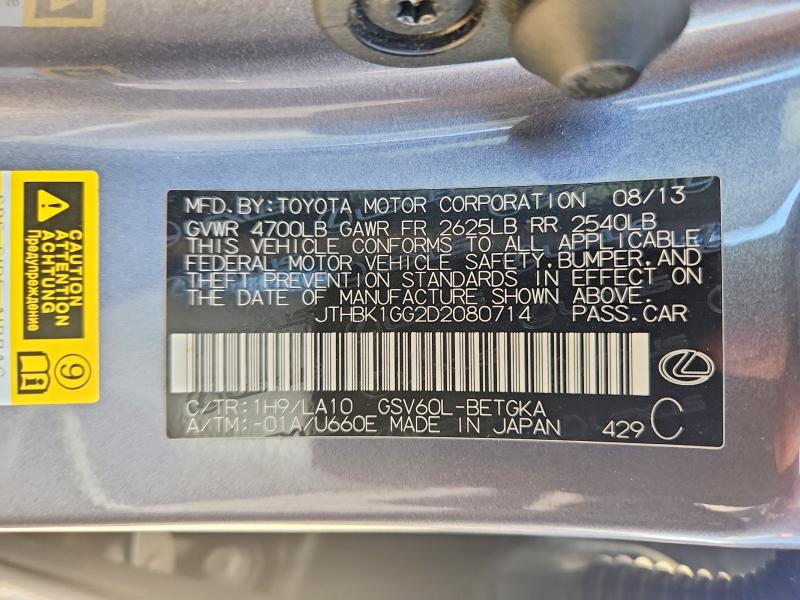 Aukcja sprzedaży 2013 Lexus Es, vin: JTHBK1GG2D2080714, numer aukcji: 66054876