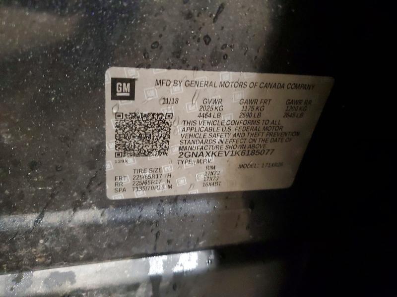 Продаж на аукціоні авто 2019 Chevrolet Equinox, vin: 2GNAXKEV1K6185077, номер лоту: 69149726