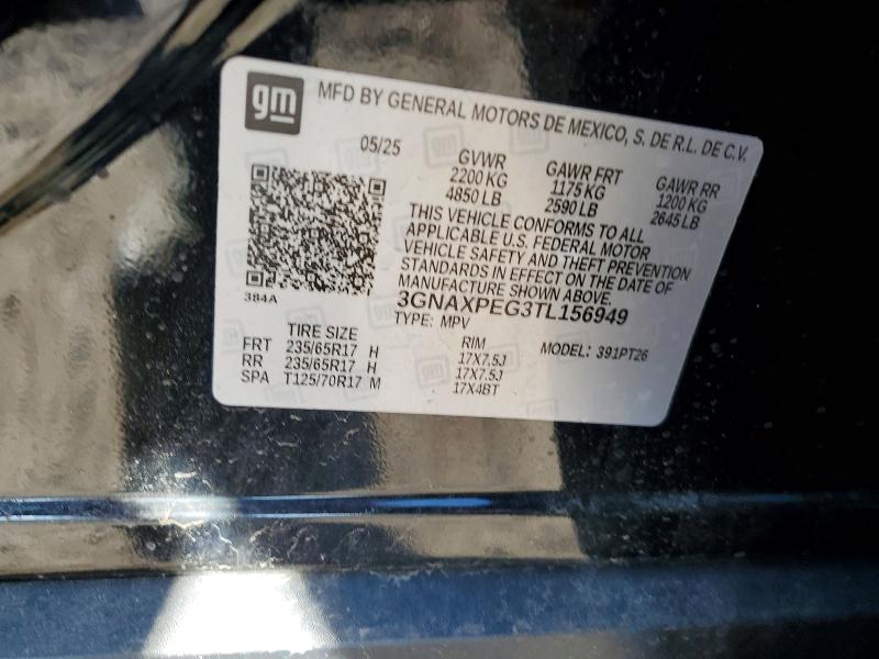 68035196 :رقم المزاد ، 3GNAXPEG3TL156949 vin ، 2026 Chevrolet Equinox مزاد بيع