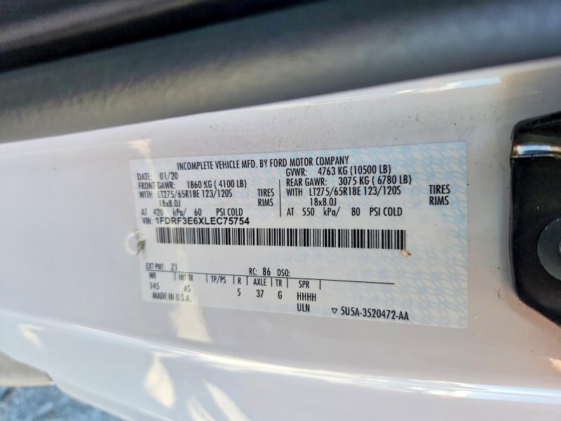 2020 Ford F350 მანქანა იყიდება აუქციონზე, vin: 1FDRF3E6XLEC75754, აუქციონის ნომერი: 67152806