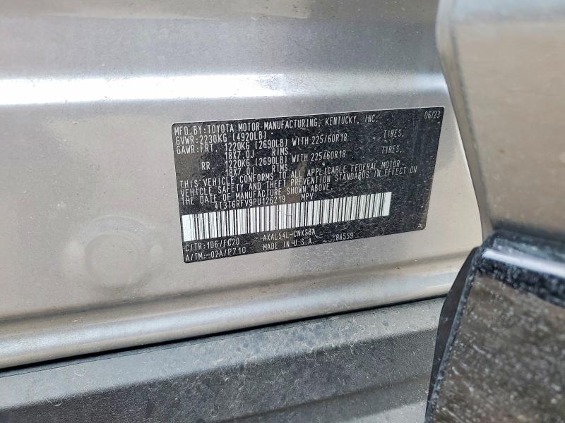 Auction sale of the 2023 Toyota Rav4, vin: 4T3T6RFV9PU126219, lot number: 67400276
