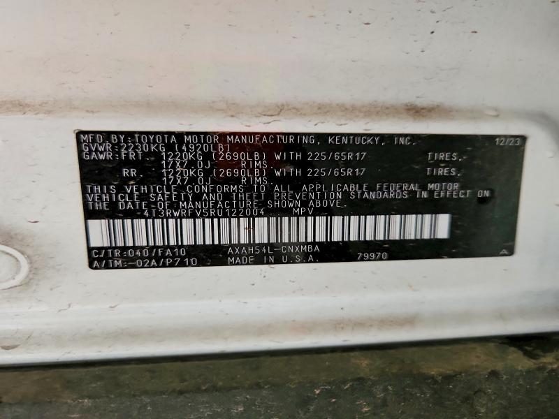 Продажа на аукционе авто 2024 Toyota Rav4 Hybrid, vin: 4T3RWRFV5RU122004, номер лота: 70326396
