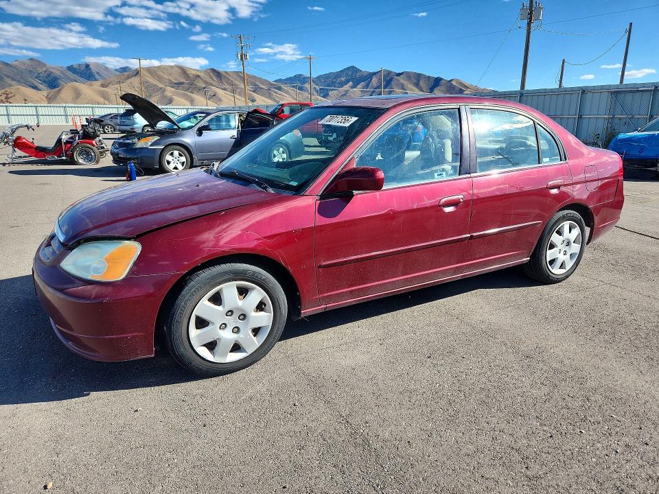 70017356 :رقم المزاد ، 1HGES257X2L017571 vin ، 2002 Honda Civic مزاد بيع