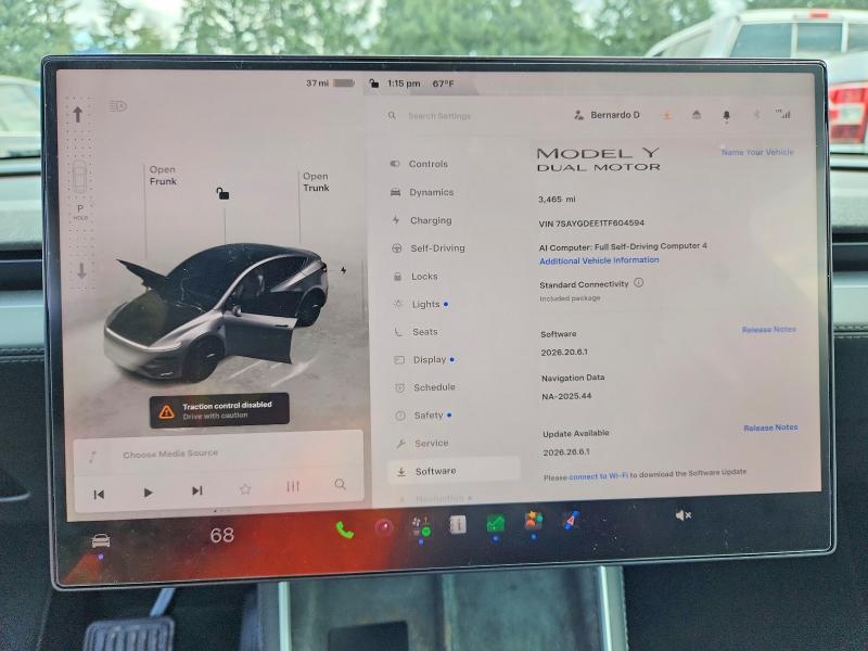 Продаж на аукціоні авто 2026 Tesla Model Y, vin: 7SAYGDEE1TF604594, номер лоту: 67309346