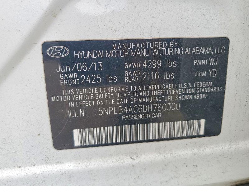Продажа на аукционе авто 2013 Hyundai Sonata, vin: 5NPEB4AC6DH760300, номер лота: 68265936