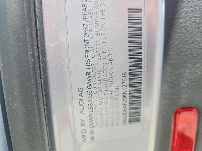 Aukcja sprzedaży 2019 Audi A6, vin: WAUD8AF29KN127616, numer aukcji: 67666566